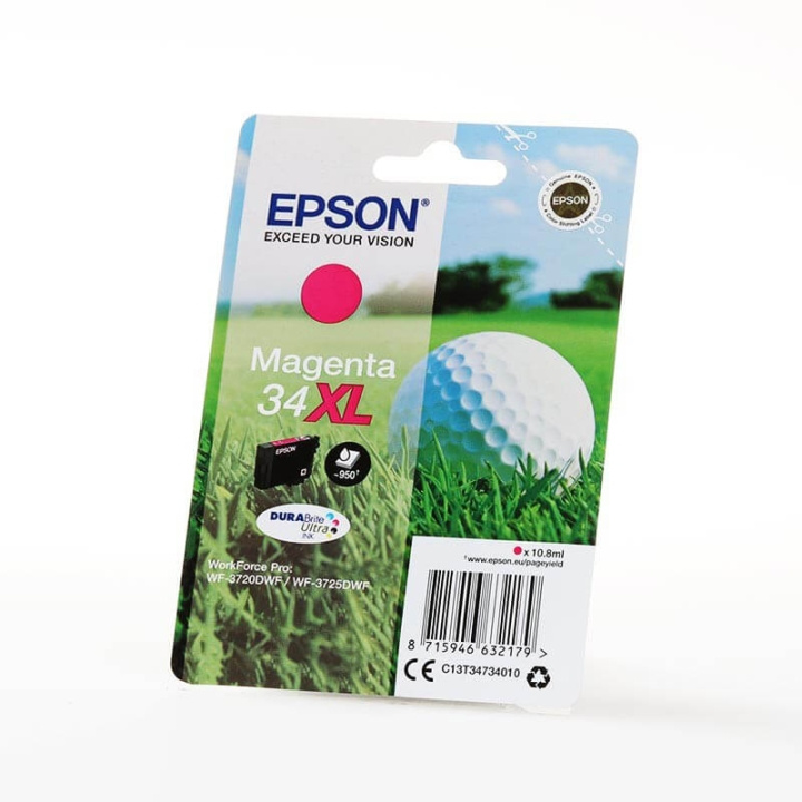 EPSON Blæk C13T34734010 34XL Golf Ball Magenta i gruppen COMPUTERTILBEHØR / Printere og tilbehør / Blæk og toner / Blækpatroner / Epson hos TP E-commerce Nordic AB (C26832)