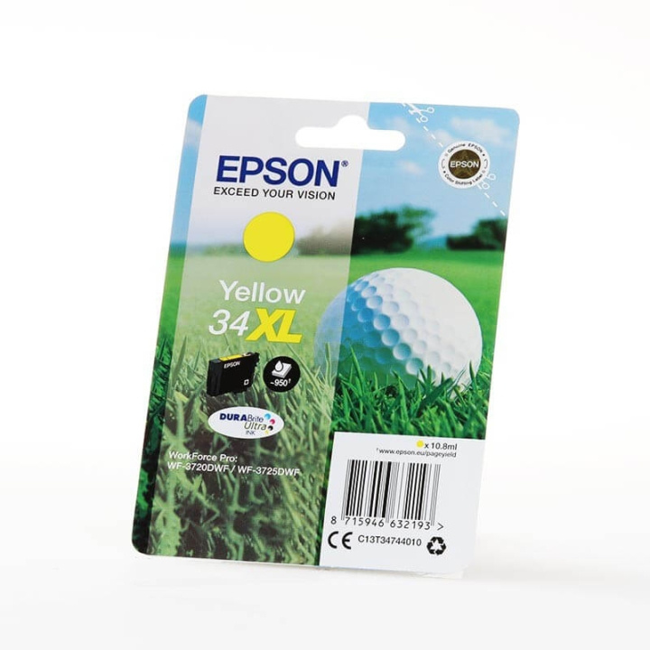 EPSON Blæk C13T34744010 34XL Golf Ball Gul i gruppen COMPUTERTILBEHØR / Printere og tilbehør / Blæk og toner / Blækpatroner / Epson hos TP E-commerce Nordic AB (C26833)