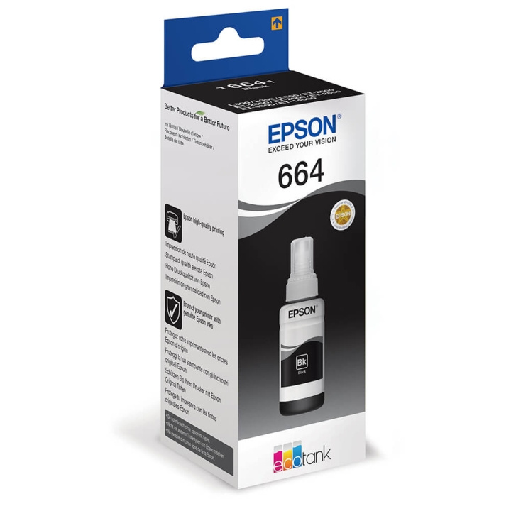 Epson Blæk C13T664140 664 Ecotank Sort i gruppen COMPUTERTILBEHØR / Printere og tilbehør / Blæk og toner / Blækpatroner / Epson hos TP E-commerce Nordic AB (C26849)