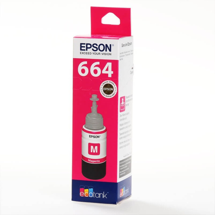 EPSON Blæk C13T664340 664 Ecotank Magenta i gruppen COMPUTERTILBEHØR / Printere og tilbehør / Blæk og toner / Blækpatroner / Epson hos TP E-commerce Nordic AB (C26851)