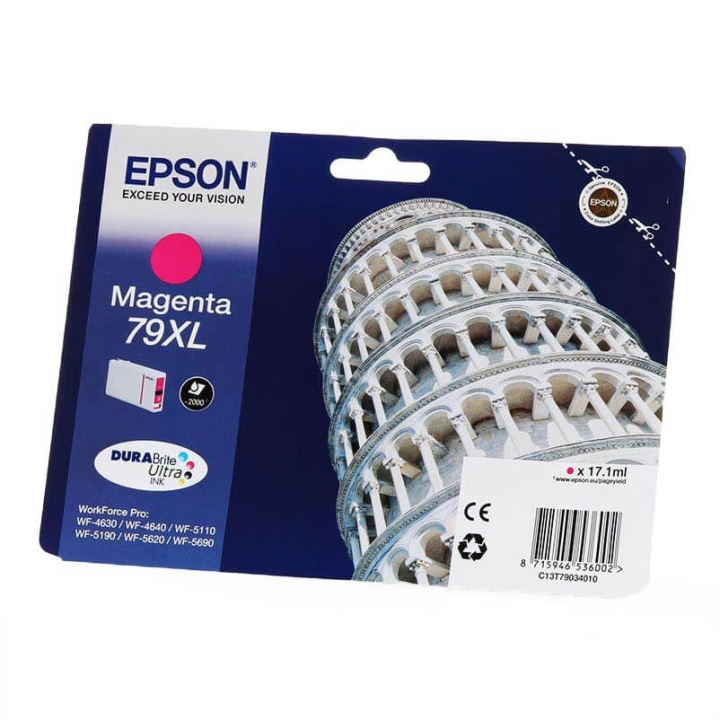 EPSON Blæk C13T79034010 79XL Tower of Pisa Magenta i gruppen COMPUTERTILBEHØR / Printere og tilbehør / Blæk og toner / Blækpatroner / Epson hos TP E-commerce Nordic AB (C26871)