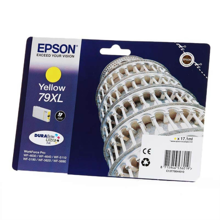 EPSON Blæk C13T79044010 79XL Tower of Pisa Gul i gruppen COMPUTERTILBEHØR / Printere og tilbehør / Blæk og toner / Blækpatroner / Epson hos TP E-commerce Nordic AB (C26872)