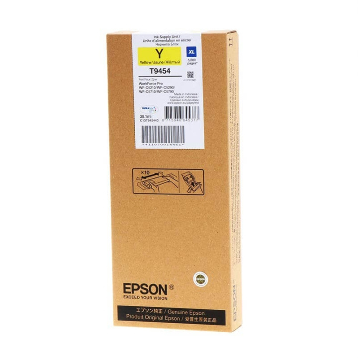 EPSON Blæk C13T945440 T9454 XL Gul i gruppen COMPUTERTILBEHØR / Printere og tilbehør / Blæk og toner / Blækpatroner / Epson hos TP E-commerce Nordic AB (C26887)