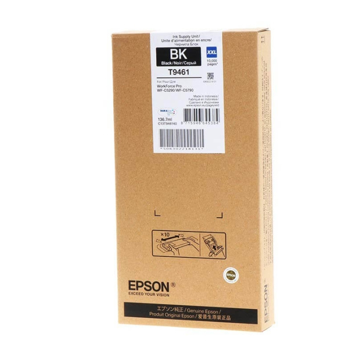 EPSON Blæk C13T946140 T9461 XXL Sort i gruppen COMPUTERTILBEHØR / Printere og tilbehør / Blæk og toner / Blækpatroner / Epson hos TP E-commerce Nordic AB (C26888)