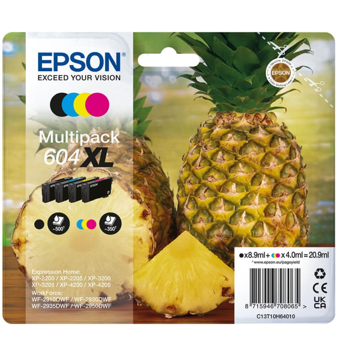 Epson Blæk C13T10H64010 604XL Multipak Ananas i gruppen COMPUTERTILBEHØR / Printere og tilbehør / Blæk og toner / Blækpatroner / Epson hos TP E-commerce Nordic AB (C26925)