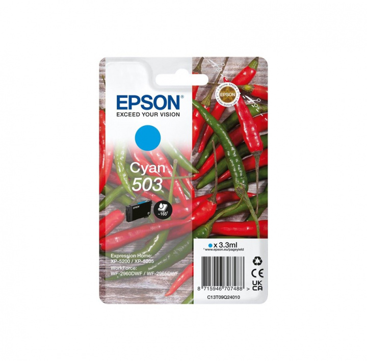 EPSON Blæk C13T09Q24010 503 Cyan, Chili i gruppen COMPUTERTILBEHØR / Printere og tilbehør / Blæk og toner / Blækpatroner / Epson hos TP E-commerce Nordic AB (C26933)