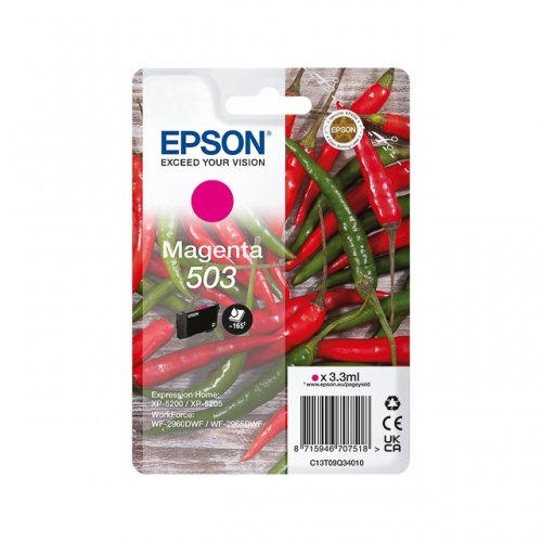 EPSON Blæk C13T09Q34010 503 Magenta, Chili i gruppen COMPUTERTILBEHØR / Printere og tilbehør / Blæk og toner / Blækpatroner / Epson hos TP E-commerce Nordic AB (C26934)