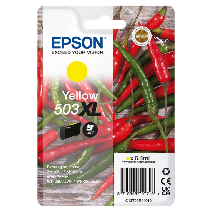 EPSON Blæk C13T09R44010 503XL Gul, Chili i gruppen COMPUTERTILBEHØR / Printere og tilbehør / Blæk og toner / Blækpatroner / Epson hos TP E-commerce Nordic AB (C26940)