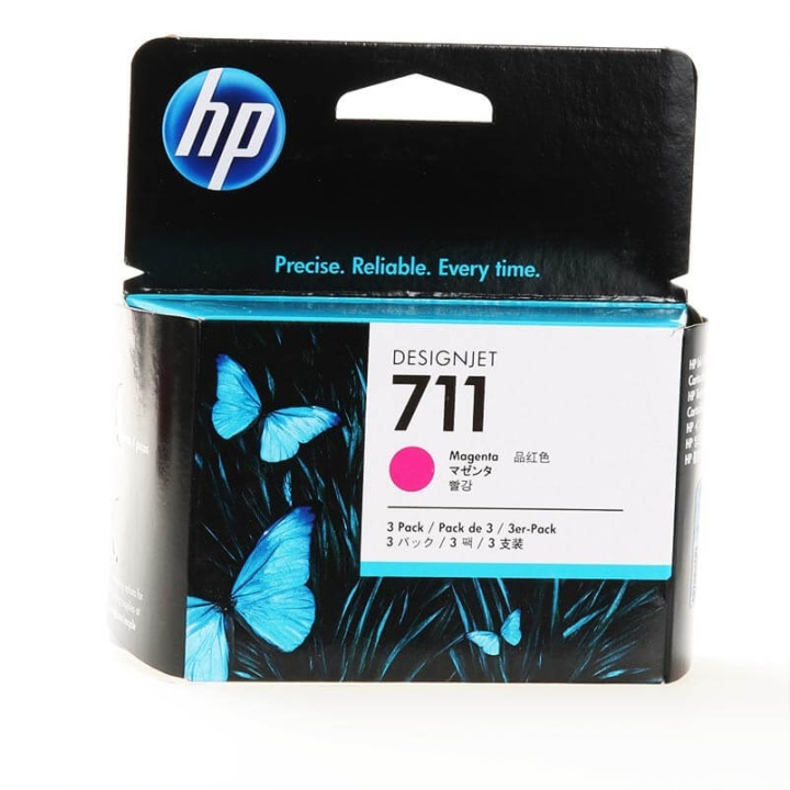 HP Blæk CZ135A 711 3-pak Magenta i gruppen COMPUTERTILBEHØR / Printere og tilbehør / Blæk og toner / Toner / HP hos TP E-commerce Nordic AB (C26974)