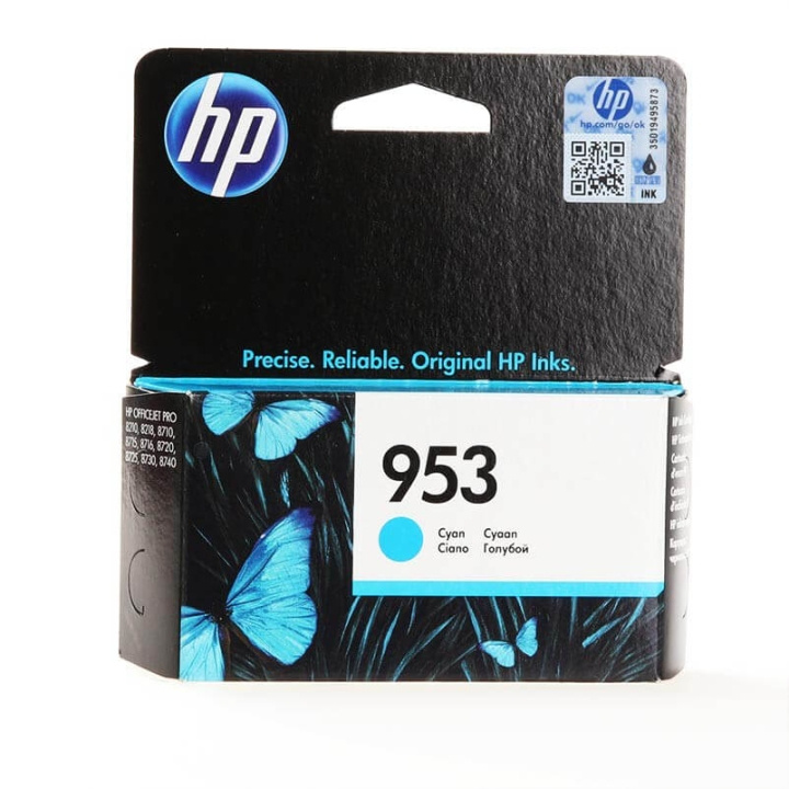 HP Blæk F6U12AE 953 Cyan i gruppen COMPUTERTILBEHØR / Printere og tilbehør / Blæk og toner / Toner / HP hos TP E-commerce Nordic AB (C26983)