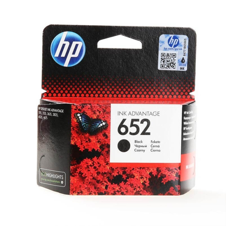 HP Blæk F6V25AE 652 Sort i gruppen COMPUTERTILBEHØR / Printere og tilbehør / Blæk og toner / Toner / HP hos TP E-commerce Nordic AB (C26994)