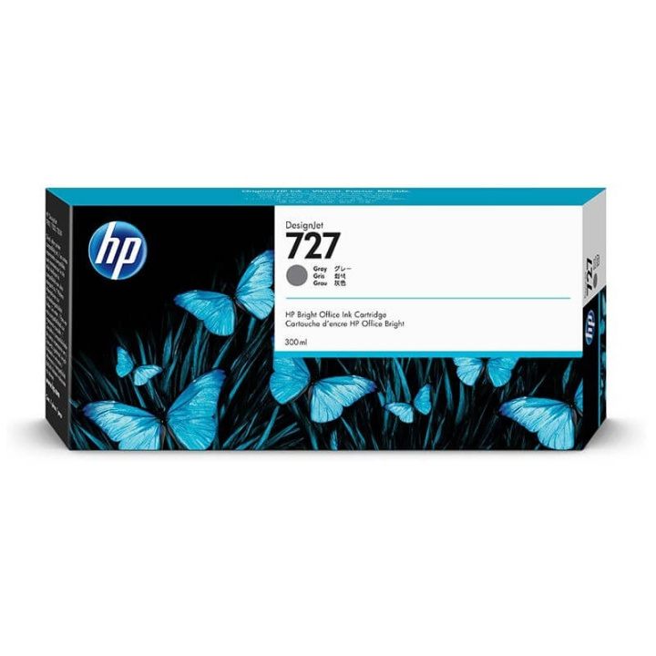 HP Ink F9J80A 727 Grey 300ml i gruppen COMPUTERTILBEHØR / Printere og tilbehør / Blæk og toner / Toner / HP hos TP E-commerce Nordic AB (C27003)