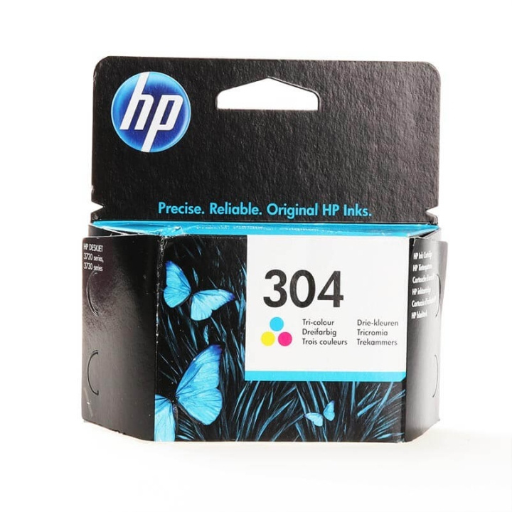 HP Blæk N9K05AE 304 Tri-colour Cyan Magenta Gul i gruppen COMPUTERTILBEHØR / Printere og tilbehør / Blæk og toner / Toner / HP hos TP E-commerce Nordic AB (C27021)