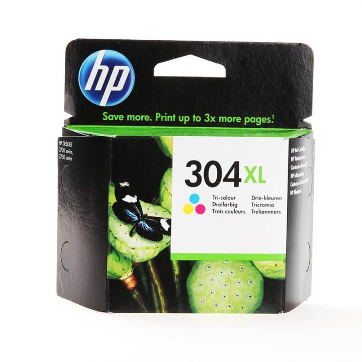 HP Blæk N9K07AE 304XL Tri-colour Cyan Magenta Gul i gruppen COMPUTERTILBEHØR / Printere og tilbehør / Blæk og toner / Toner / HP hos TP E-commerce Nordic AB (C27022)