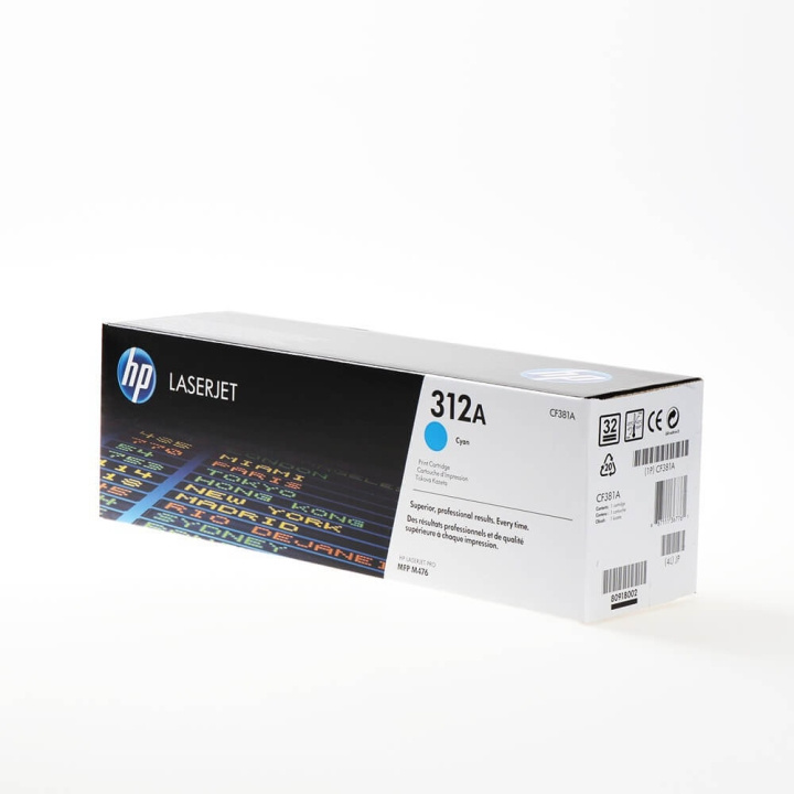 HP Toner CF381A 312A Cyan i gruppen COMPUTERTILBEHØR / Printere og tilbehør / Blæk og toner / Toner / HP hos TP E-commerce Nordic AB (C27071)