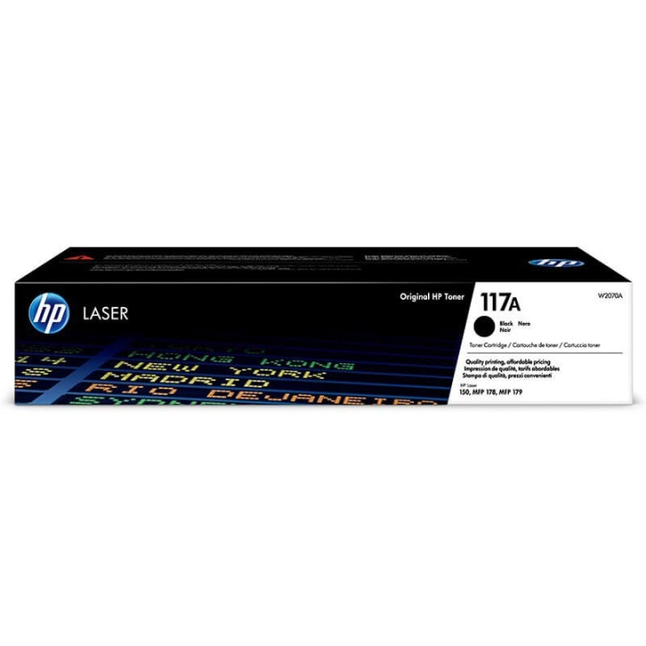 HP Toner W2070A 117A Sort i gruppen COMPUTERTILBEHØR / Printere og tilbehør / Blæk og toner / Toner / HP hos TP E-commerce Nordic AB (C27076)