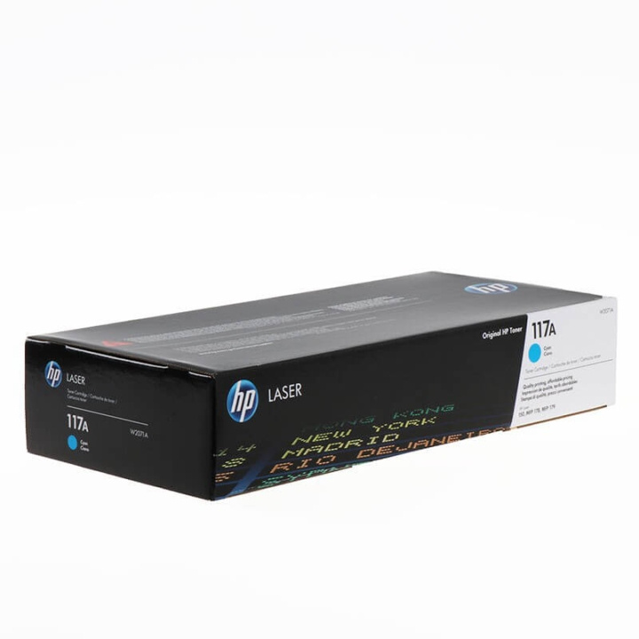 HP Toner W2071A 117A Cyan i gruppen COMPUTERTILBEHØR / Printere og tilbehør / Blæk og toner / Toner / HP hos TP E-commerce Nordic AB (C27077)