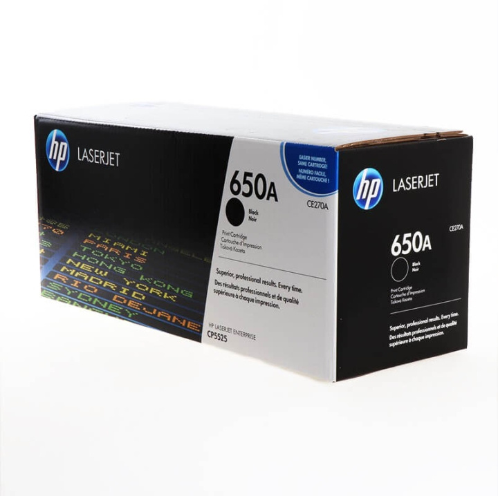 HP Toner CE270A 650A Sort i gruppen COMPUTERTILBEHØR / Printere og tilbehør / Blæk og toner / Toner / HP hos TP E-commerce Nordic AB (C27115)