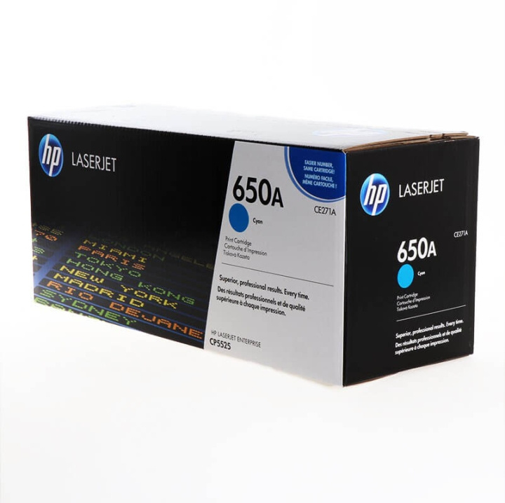 HP Toner CE271A 650A Cyan i gruppen COMPUTERTILBEHØR / Printere og tilbehør / Blæk og toner / Toner / HP hos TP E-commerce Nordic AB (C27116)