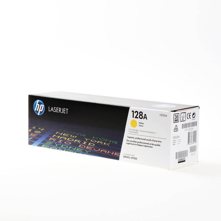 HP Toner CE322A 128A Gul i gruppen COMPUTERTILBEHØR / Printere og tilbehør / Blæk og toner / Toner / HP hos TP E-commerce Nordic AB (C27133)