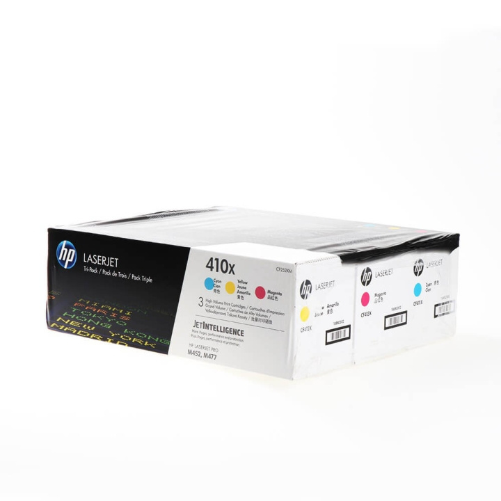 HP Toner CF252XM 410X Farve Cyan Magenta Gul i gruppen COMPUTERTILBEHØR / Printere og tilbehør / Blæk og toner / Toner / HP hos TP E-commerce Nordic AB (C27184)