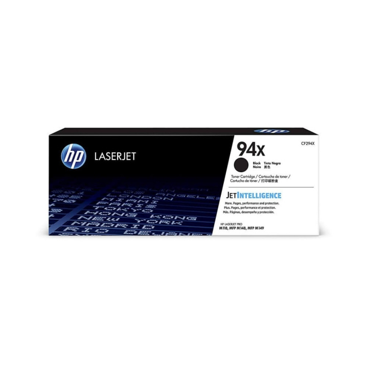 HP Toner CF294X 94X Sort i gruppen COMPUTERTILBEHØR / Printere og tilbehør / Blæk og toner / Toner / HP hos TP E-commerce Nordic AB (C27213)