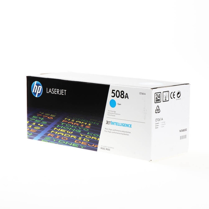 HP Toner CF361A 508A Cyan i gruppen COMPUTERTILBEHØR / Printere og tilbehør / Blæk og toner / Toner / HP hos TP E-commerce Nordic AB (C27229)