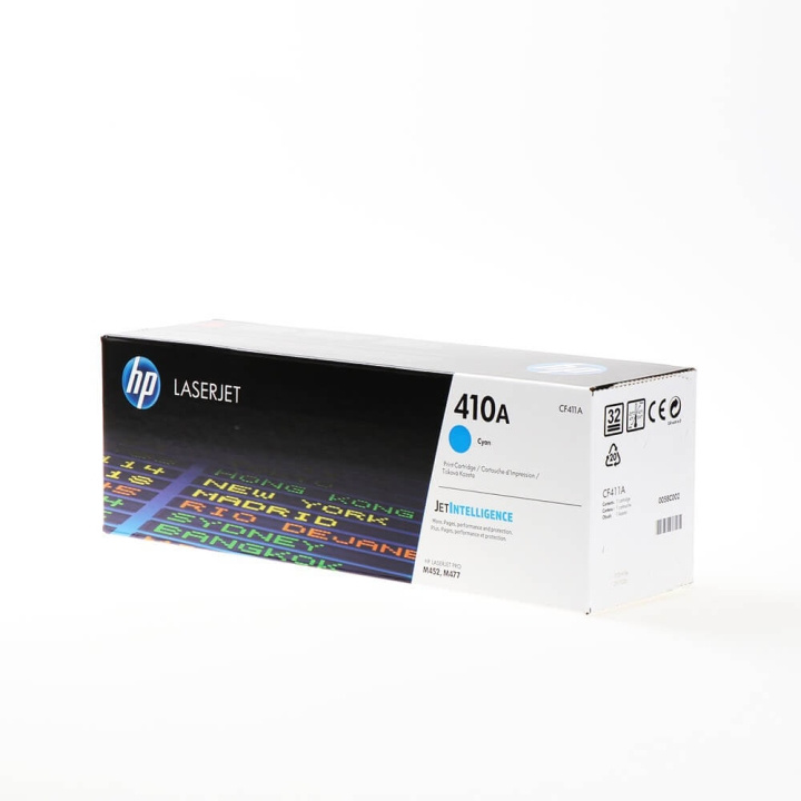 HP Toner CF411A 410A Cyan i gruppen COMPUTERTILBEHØR / Printere og tilbehør / Blæk og toner / Toner / HP hos TP E-commerce Nordic AB (C27256)