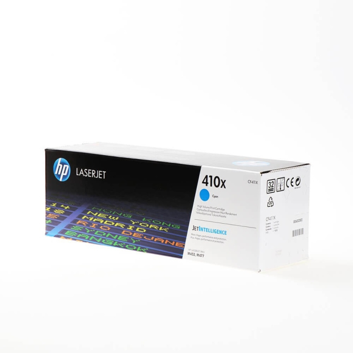 HP Toner CF411X 410X Cyan i gruppen COMPUTERTILBEHØR / Printere og tilbehør / Blæk og toner / Toner / HP hos TP E-commerce Nordic AB (C27257)