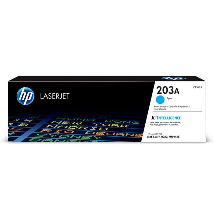 HP Toner CF541A 203A Cyan i gruppen COMPUTERTILBEHØR / Printere og tilbehør / Blæk og toner / Toner / HP hos TP E-commerce Nordic AB (C27279)