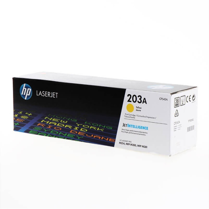 HP Toner CF542A 203A Gul i gruppen COMPUTERTILBEHØR / Printere og tilbehør / Blæk og toner / Toner / HP hos TP E-commerce Nordic AB (C27281)