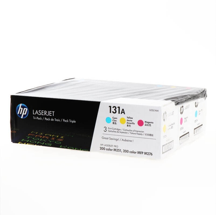 HP Toner U0SL1AM 131A Farve Cyan Magenta Gul i gruppen COMPUTERTILBEHØR / Printere og tilbehør / Blæk og toner / Toner / HP hos TP E-commerce Nordic AB (C27298)