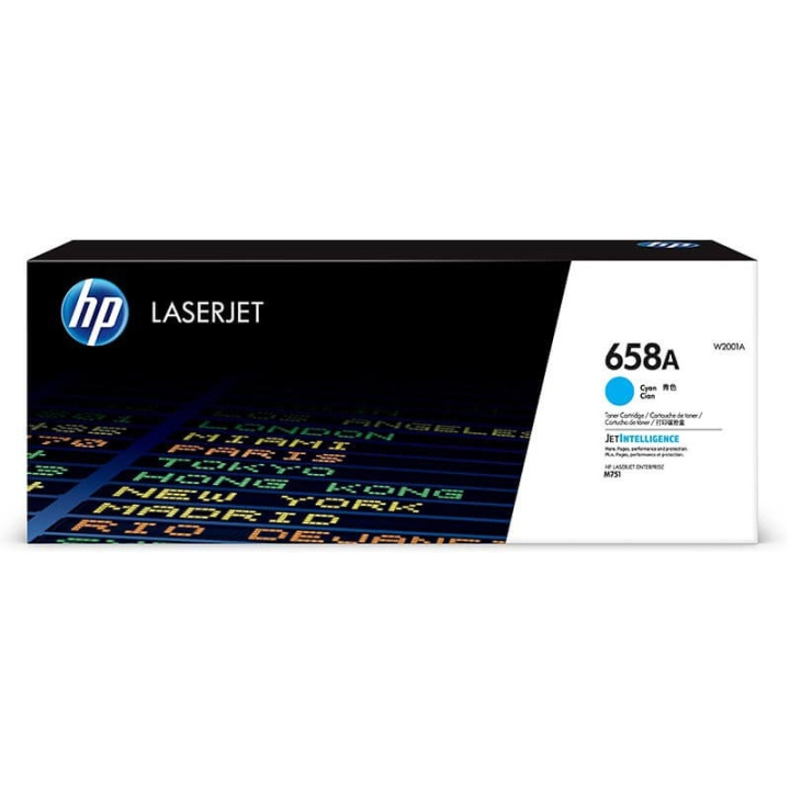HP Toner W2001A 658A Cyan i gruppen COMPUTERTILBEHØR / Printere og tilbehør / Blæk og toner / Toner / HP hos TP E-commerce Nordic AB (C27306)