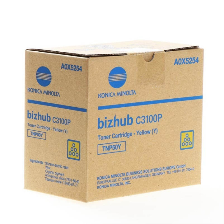 Konica Minolta Toner A0X5254 TNP50 Gul i gruppen COMPUTERTILBEHØR / Printere og tilbehør / Blæk og toner / Toner / Konica Minolta hos TP E-commerce Nordic AB (C27419)