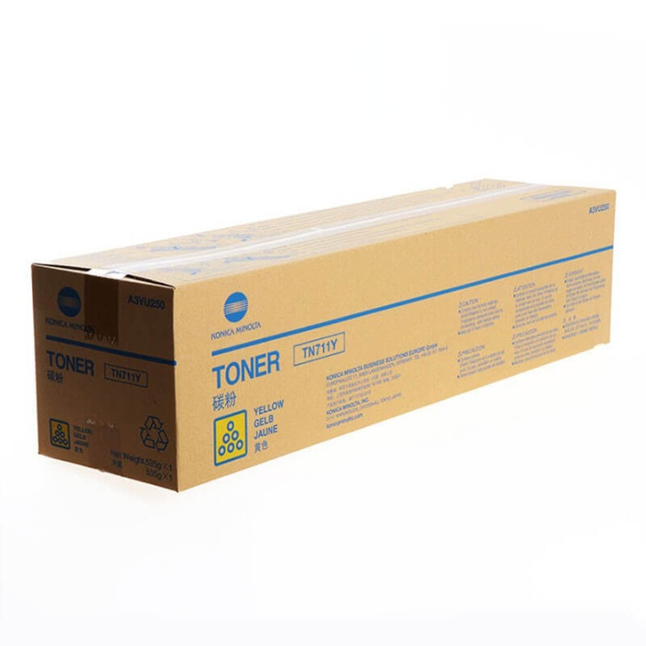 Konica Minolta Toner A3VU250 TN711 Gul i gruppen COMPUTERTILBEHØR / Printere og tilbehør / Blæk og toner / Toner / Konica Minolta hos TP E-commerce Nordic AB (C27484)