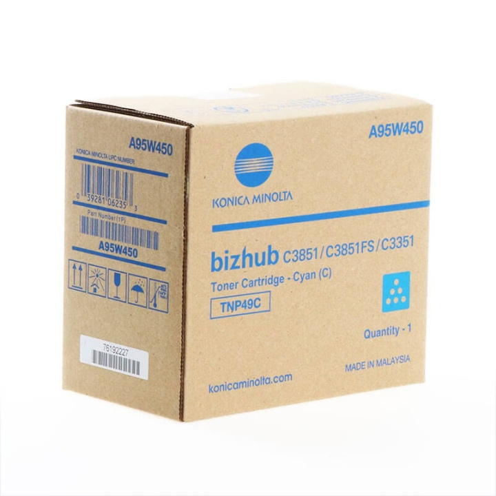 Konica Minolta Toner A95W450 TNP49 Cyan i gruppen COMPUTERTILBEHØR / Printere og tilbehør / Blæk og toner / Toner / Konica Minolta hos TP E-commerce Nordic AB (C27515)
