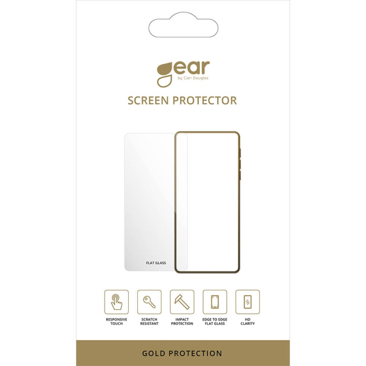 GEAR Skærmbeskyttelse Hærdet Glas 2.5D Gold Case Friendly - iPhone 15 i gruppen SMARTPHONES & TABLETS / Mobil Beskyttelse / Apple / iPhone 15 hos TP E-commerce Nordic AB (C28587)