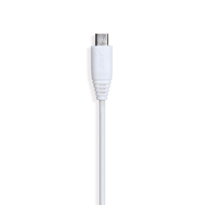 GEAR Rundt ladekabel MicroUSB til USB-A 0,3m Hvid i gruppen SMARTPHONES & TABLETS / Opladere og kabler / Kabler / Kabler microUSB hos TP E-commerce Nordic AB (C28606)