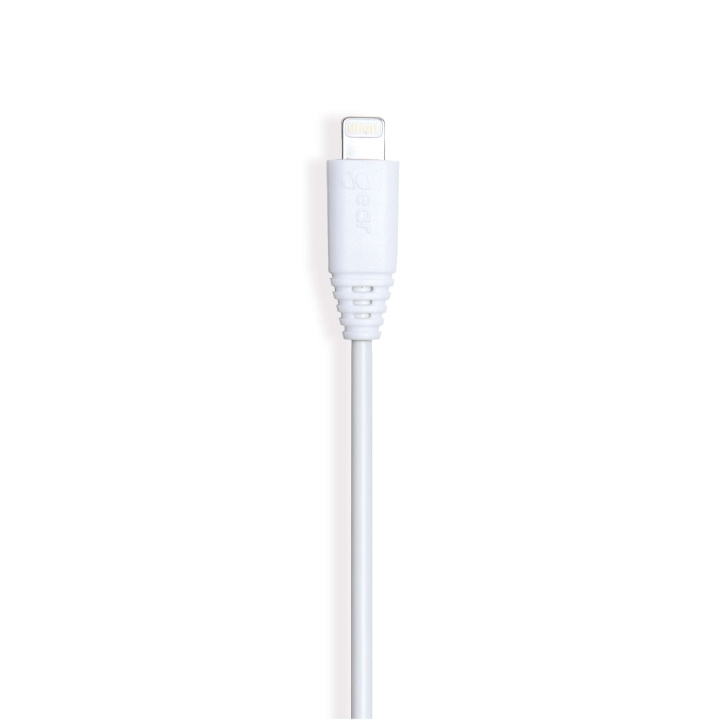 Gear Rundt ladekabel Lightning til USB-A 0,3m Hvid MFI i gruppen SMARTPHONES & TABLETS / Opladere og kabler / Kabler / Kabler Lightning hos TP E-commerce Nordic AB (C28607)