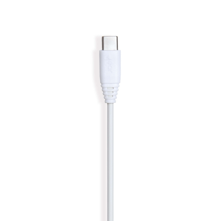 GEAR Ladekabel USB-A-USB-C 2.0 0,3m gen2 Rundt Kabel Hvid i gruppen SMARTPHONES & TABLETS / Opladere og kabler / Kabler / Kabler Type C hos TP E-commerce Nordic AB (C28608)