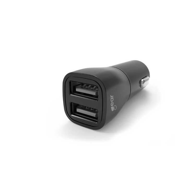 GEAR Lader 12/24V 2xUSB-A 3,4A Sort i gruppen COMPUTERTILBEHØR / Bærbare computere og tilbehør / Oplader / Bilopladere hos TP E-commerce Nordic AB (C28610)