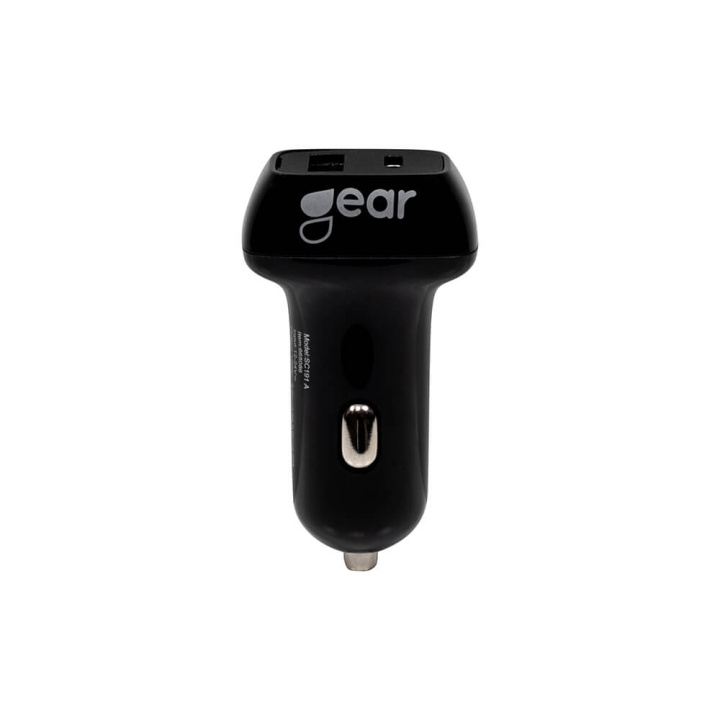 GEAR Lader 12/24V 1xUSB-C + 1xUSB-A PD 20-30W + 2,4A Sort i gruppen COMPUTERTILBEHØR / Bærbare computere og tilbehør / Oplader / Bilopladere hos TP E-commerce Nordic AB (C28611)