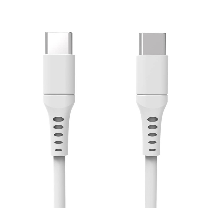 GEAR Ladekabel USB-C til USB-C 2.0 3m Hvid Rund Kabel i gruppen SMARTPHONES & TABLETS / Opladere og kabler / Kabler / Kabler Type C hos TP E-commerce Nordic AB (C28620)