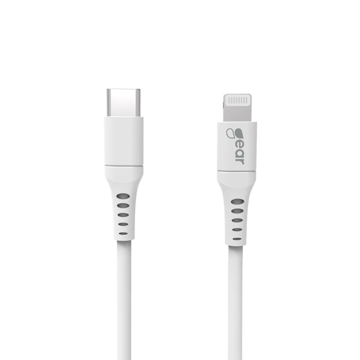 Gear Laddkabel USB-C till Lightning 1m Vit MFI C94 i gruppen SMARTPHONES & TABLETS / Opladere og kabler / Kabler / Kabler Lightning hos TP E-commerce Nordic AB (C28621)