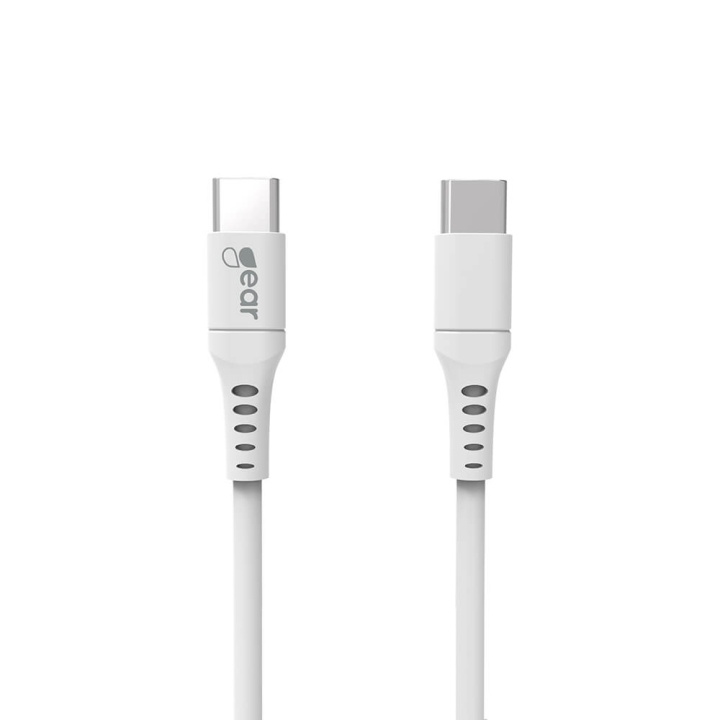 GEAR Ladekabel USB-C til USB-C 2.0 1m Hvid Rund Kabel i gruppen SMARTPHONES & TABLETS / Opladere og kabler / Kabler / Kabler Type C hos TP E-commerce Nordic AB (C28623)