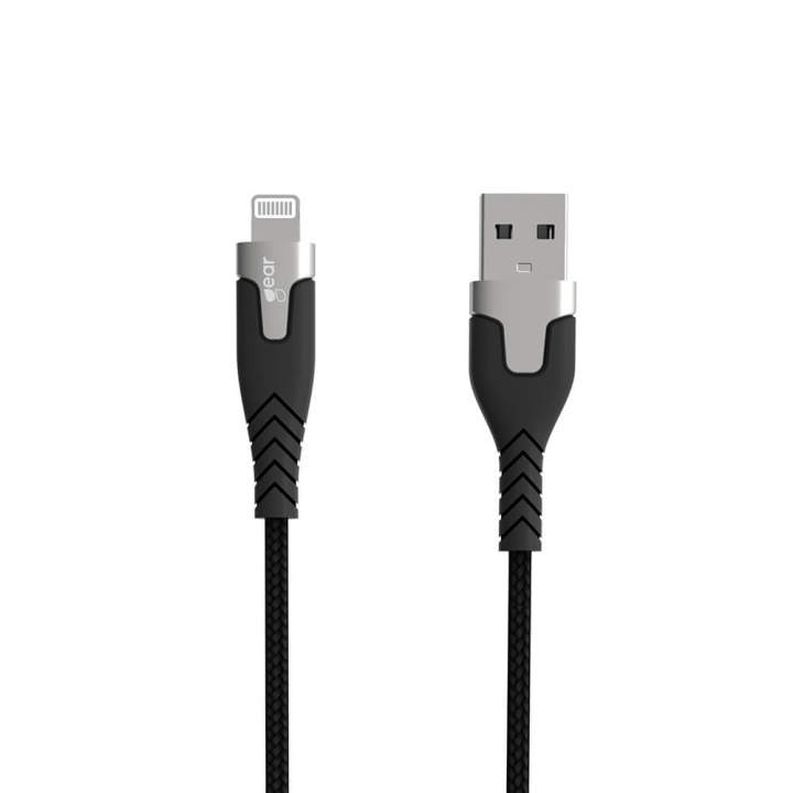 Gear Laddkabel PRO USB-A till Lightning C89 1.5m Svart Kevlarkabel med Metallkopplingar i gruppen SMARTPHONES & TABLETS / Opladere og kabler / Kabler / Kabler Lightning hos TP E-commerce Nordic AB (C28625)