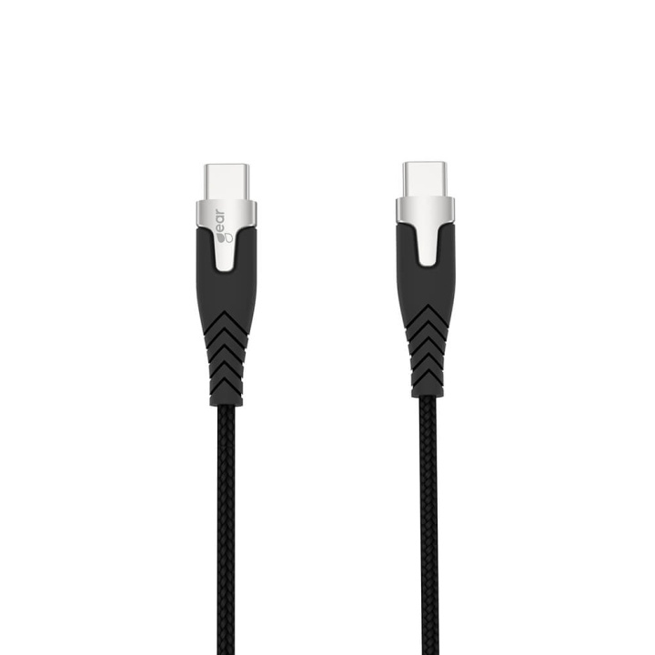 Gear Laddkabel PRO USB-C till USB-C 2.0 1.5m Svart Kevlarkabel med Metallkopplingar i gruppen SMARTPHONES & TABLETS / Opladere og kabler / Kabler / Kabler Type C hos TP E-commerce Nordic AB (C28627)