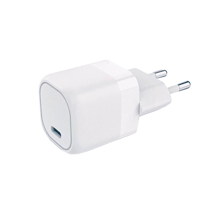 GEAR Lader 220V 1xUSB-C PD/PPS 25W Hvid i gruppen SMARTPHONES & TABLETS / Opladere og kabler / Vægoplader / Væg oplader Type C hos TP E-commerce Nordic AB (C28632)