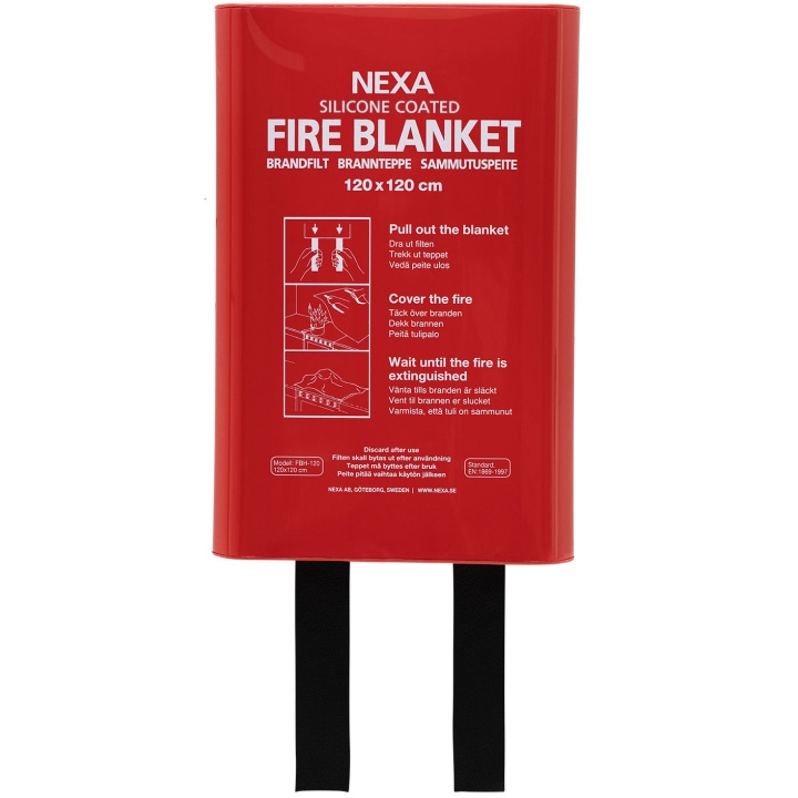 nexa FB-120 RH Brandfilt Silikon Röd 120x120 Box i gruppen HJEM, HUS & HAVE / Alarm, Sikkerhed & Overvågning / Brand, røg, gas / Brandtæpper hos TP E-commerce Nordic AB (C28662)