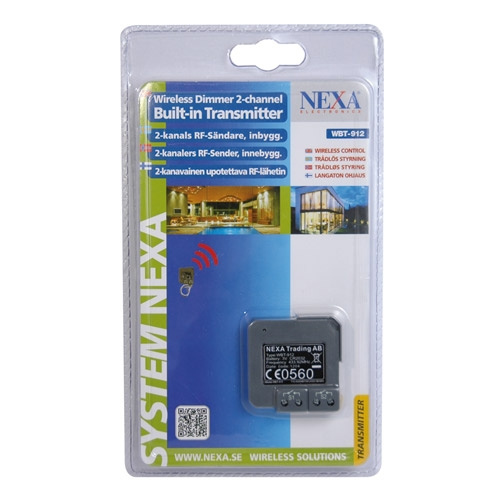 nexa WBT-912 2-kanals infälld sänd i gruppen HJEM, HUS & HAVE / Smart hjem / Smart home systemer hos TP E-commerce Nordic AB (C28684)